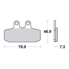 SBS klocki hamulcowe KH256 street standart ceramic