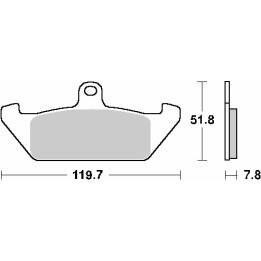 SBS klocki hamulcowe KH120 street standart ceramic