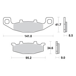 SBS klocki hamulcowe KH129 street standart ceramic