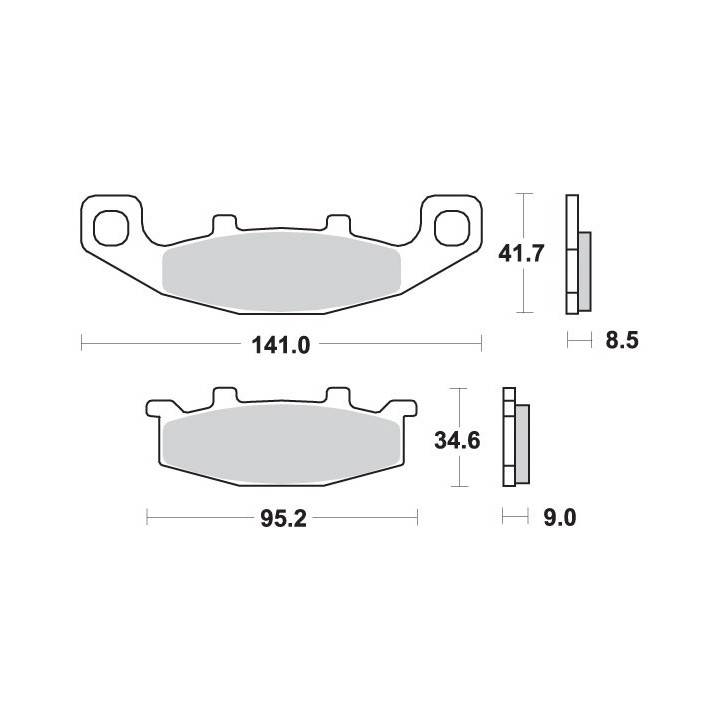 SBS klocki hamulcowe KH129 street standart ceramic