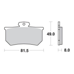 SBS klocki hamulcowe KH107 street standart ceramic do zacisku a.p. racing calipers
