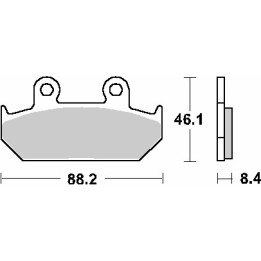 SBS klocki hamulcowe KH124 street standart ceramic