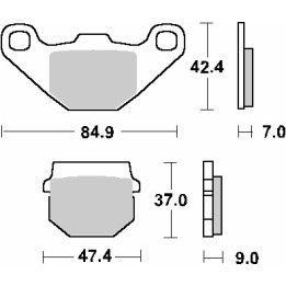 SBS klocki hamulcowe KH83 street standart ceramic aprilia RS4 50 '12-'19, piaggio vespa nrg 50 '06-'16, suzuki ah 50/80/100 adr…