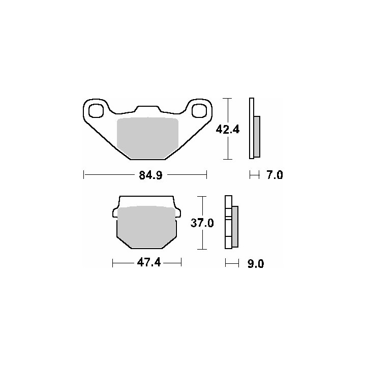 SBS klocki hamulcowe KH83 street standart ceramic aprilia RS4 50 '12-'19, piaggio vespa nrg 50 '06-'16, suzuki ah 50/80/100 adr…