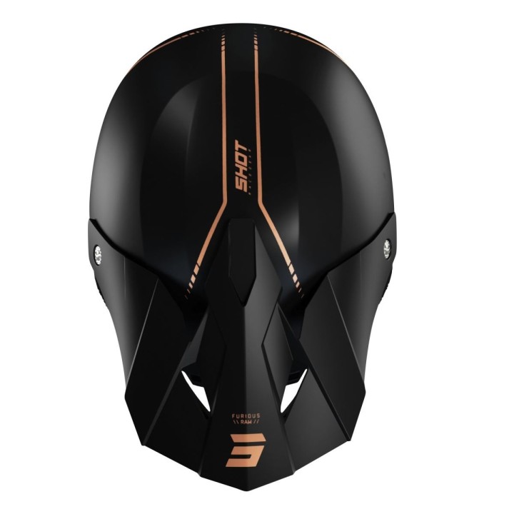 SHOT RACING WYPRZEDAŻ KASK MOTO FURIOUS RAW 3.0 BLACK BRONZE MATT