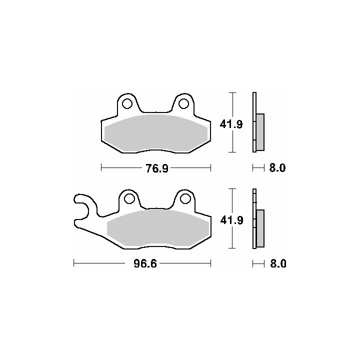 SBS klocki hamulcowe KH135 / KH214 street standart ceramic