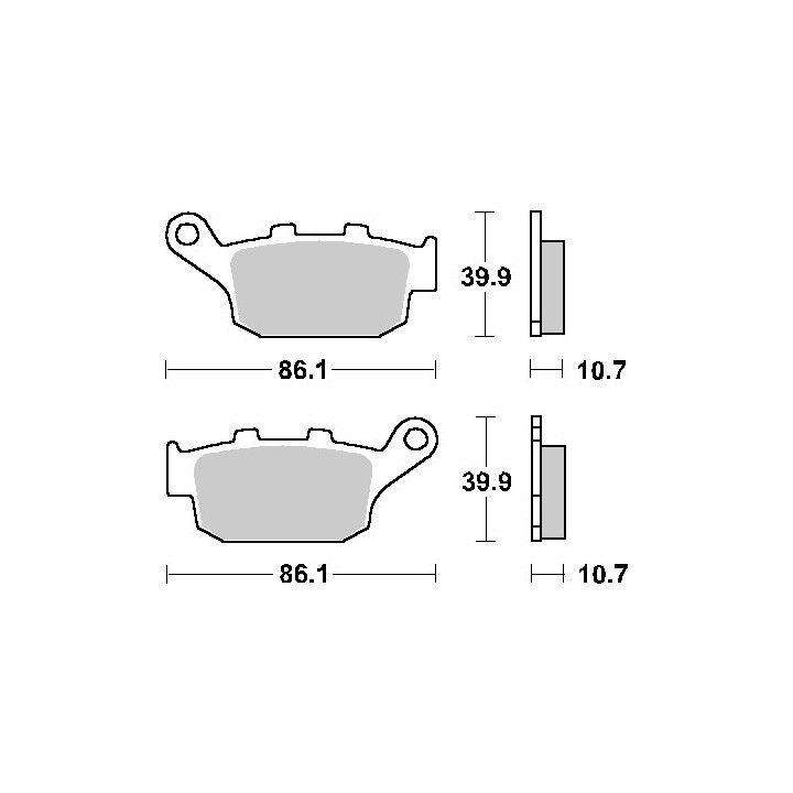 SBS klocki hamulcowe KH140 street standart ceramic
