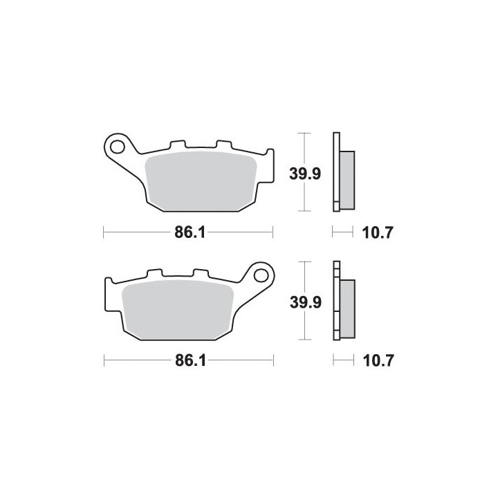 SBS klocki hamulcowe KH140 street performance (excel) sinter