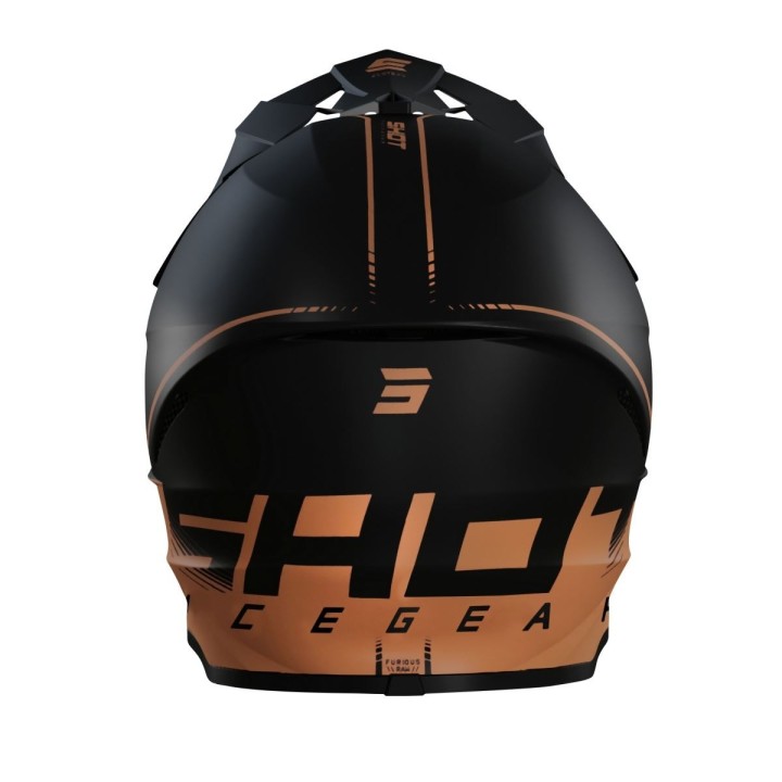 SHOT RACING WYPRZEDAŻ KASK MOTO FURIOUS RAW 3.0 BLACK BRONZE MATT