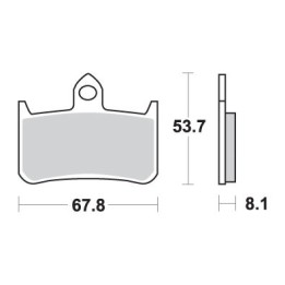 SBS klocki hamulcowe KH187 street performance (excel) sinter honda rs 250R '91-'92, rvf 400RR '90-'96