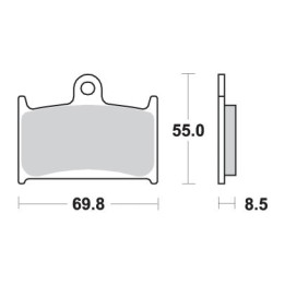 SBS klocki hamulcowe KH145 / KH236 street performance (excel) sinter