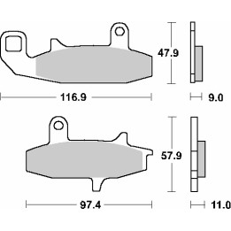 SBS klocki hamulcowe KH147 street standart ceramic