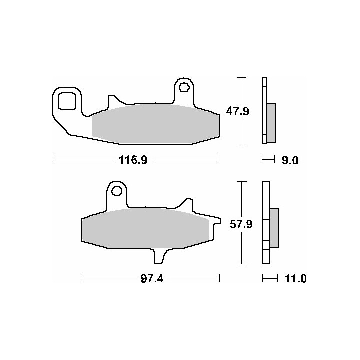 SBS klocki hamulcowe KH147 street standart ceramic