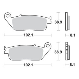 SBS klocki hamulcowe KH142 / KH226 street performance (excel) sinter