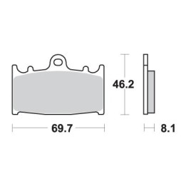 SBS klocki hamulcowe KH158 street standart ceramic