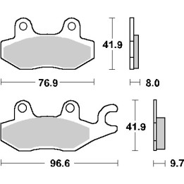 SBS klocki hamulcowe KH165/2 street standart ceramic