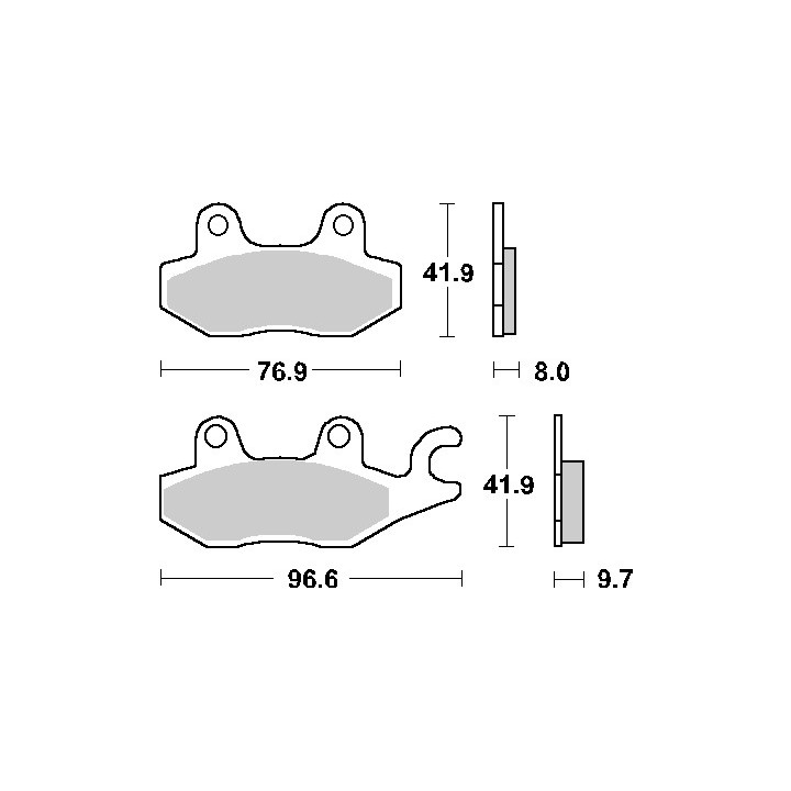 SBS klocki hamulcowe KH165/2 street standart ceramic