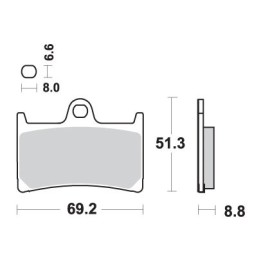 SBS klocki hamulcowe KH252 / KH380 street standart ceramic
