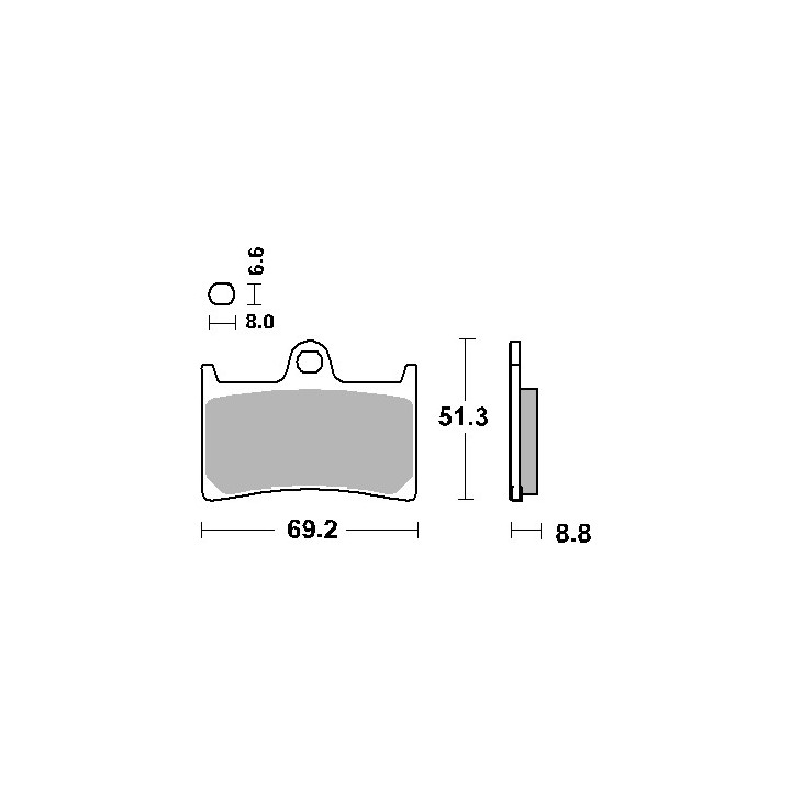SBS klocki hamulcowe KH252 / KH380 street performance (excel) sinter