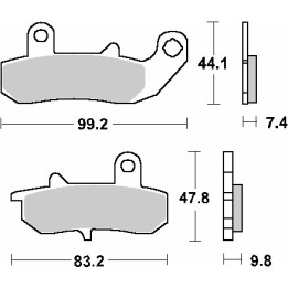 SBS klocki hamulcowe KH157 street standart ceramic