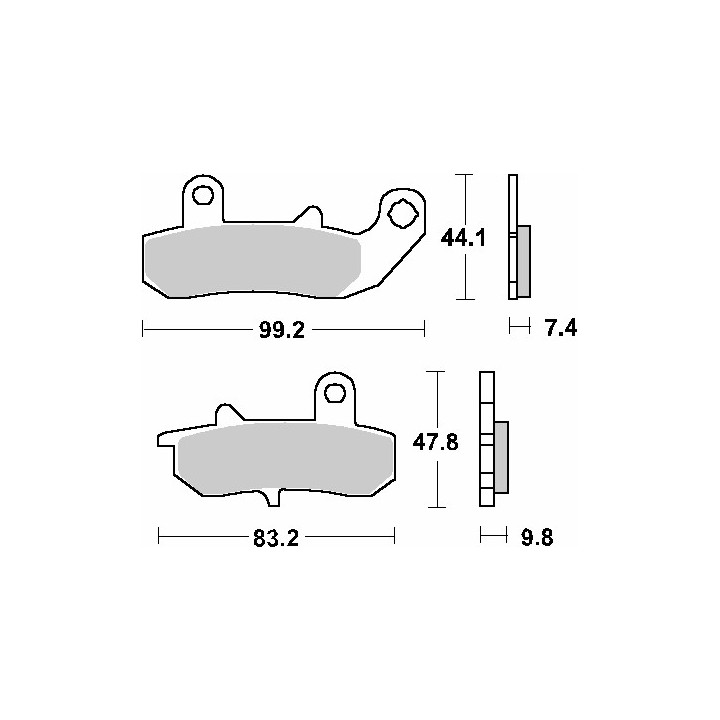 SBS klocki hamulcowe KH157 street standart ceramic