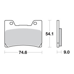 SBS klocki hamulcowe KH160 street performance (excel) sinter