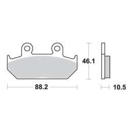 SBS klocki hamulcowe KH124/2 street performance (excel) sinter