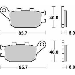SBS klocki hamulcowe KH174 street standart ceramic