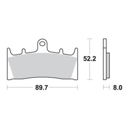SBS klocki hamulcowe KH188 street performance (excel) sinter