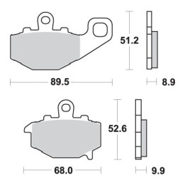 SBS klocki hamulcowe KH192 street performance (excel) sinter