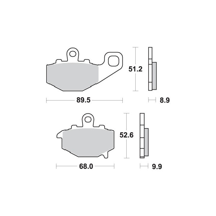 SBS klocki hamulcowe KH192 street performance (excel) sinter