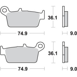 SBS klocki hamulcowe KH131/3 street standart ceramic jincheng jc 125 2B '97, motour union jc 125 deer '98-'99