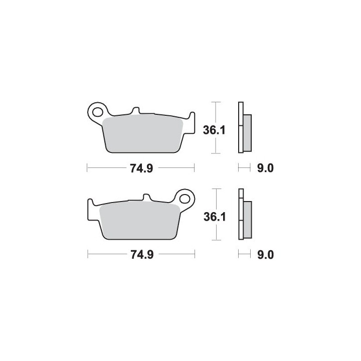 SBS klocki hamulcowe KH131/3 street standart ceramic jincheng jc 125 2B '97, motour union jc 125 deer '98-'99