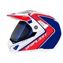 UFO KASK ARIES OFFROAD / DUAL / TOURER / CROSSOVER Z SZYBĄ, DASZKIEM I BLENDĄ PRZECIWSŁONECZNĄ