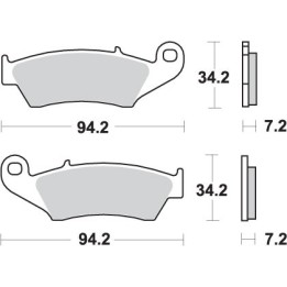 SBS klocki hamulcowe KH185 / KH389 off-road racing sinter