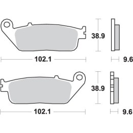SBS klocki hamulcowe KH196 street standart ceramic pasuje do: honda cb 500, ctx 700, nc 750, vt 750, xl 600V, przód