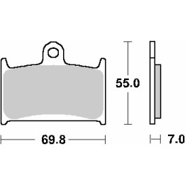 SBS klocki hamulcowe KH145 / KH236 street standart ceramic suzuki gsf 1200 bandit '97-'00, rf 900 '94-'97