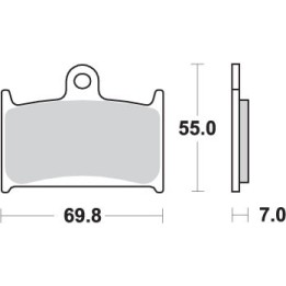 SBS klocki hamulcowe KH145 / KH236 street performance (excel) sinter suzuki rf 900 '94-'97, gsf 1200 bandit '97-'00