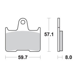 SBS klocki hamulcowe KH254 street performance (excel) sinter