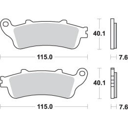 SBS klocki hamulcowe kH261 / KH281 street performance (excel) sinter honda st 1100 '96-'01