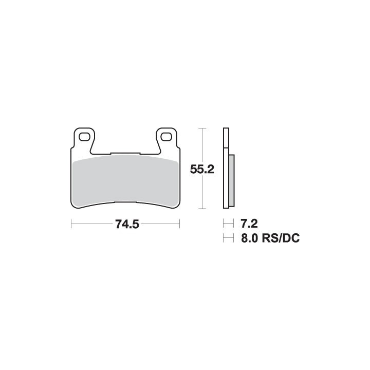 SBS klocki hamulcowe KH265 racing dual carbon honda cbr 600RR '03-'04