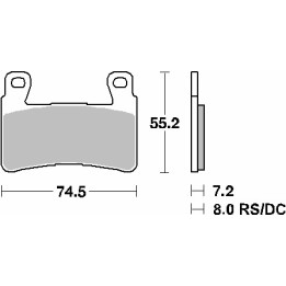 SBS klocki hamulcowe KH265 street standart ceramic honda cbr 600RR '03-'04