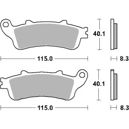 SBS klocki hamulcowe KH261 / KH281 street standart ceramic