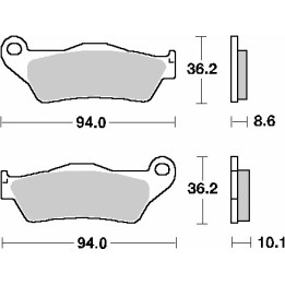 SBS klocki hamulcowe KH363 street standart ceramic