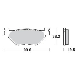 SBS klocki hamulcowe KH319/2 street performance (excel) sinter