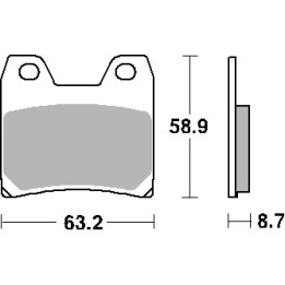 SBS klocki hamulcowe KH348 street standart ceramic