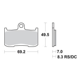 SBS klocki hamulcowe KH347 racing dual carbon