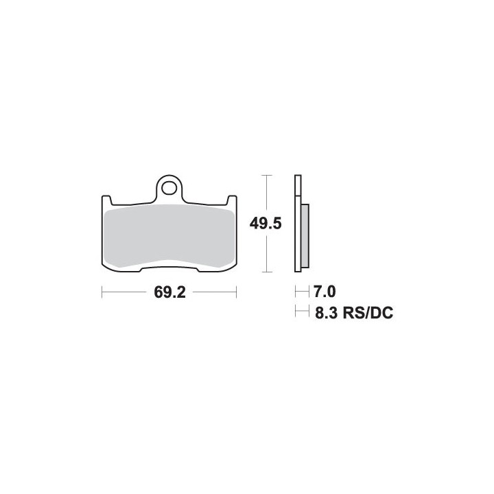 SBS klocki hamulcowe KH347 racing dual carbon