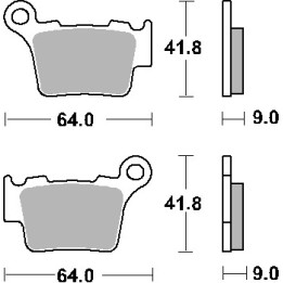 SBS klocki hamulcowe KH368 street standart ceramic