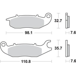 SBS klocki hamulcowe KH375 street standart ceramic